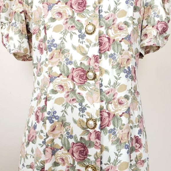 VTG Floral Button Down Dress - Picture 4 of 11